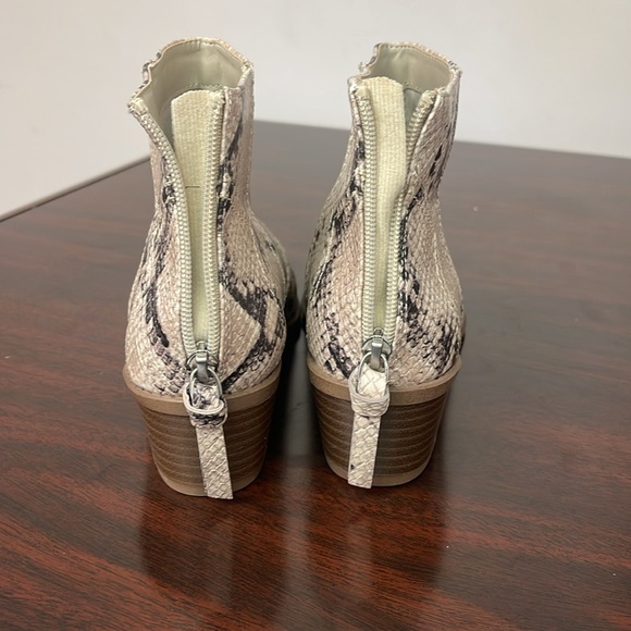 Feraglicious Faux Snake Print Ankle Bootie - Picture 3 of 7